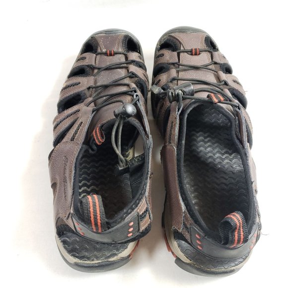 Eddie Bauer Mens Brown Troy Leather & Synthetic Hiking Sandals Size 13 - Picture 6 of 9